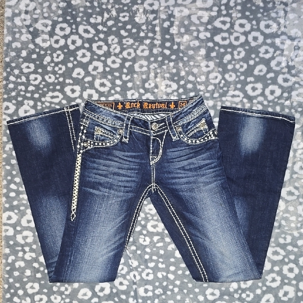 Rock Revival Elaina Boot Cut Jeans  **NWOT  **Size 24×31 1/2